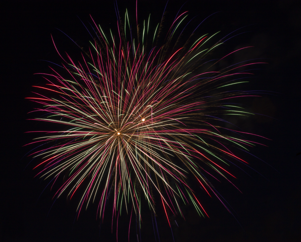 multi firework 4th of july shot