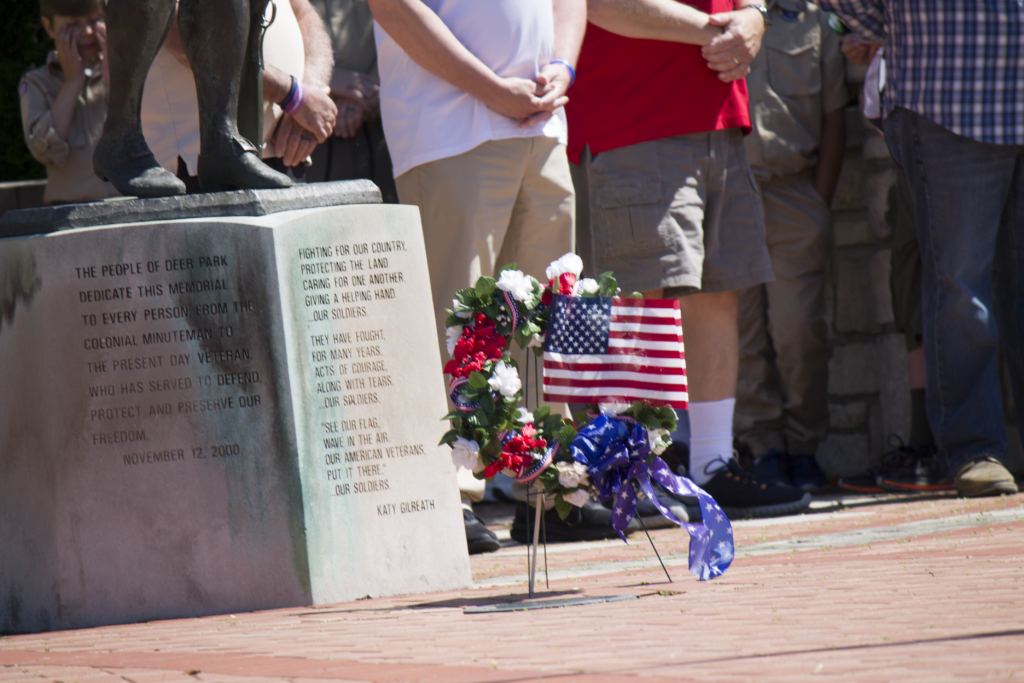 Memorial Wreath at Deer Park Veteran Memorial