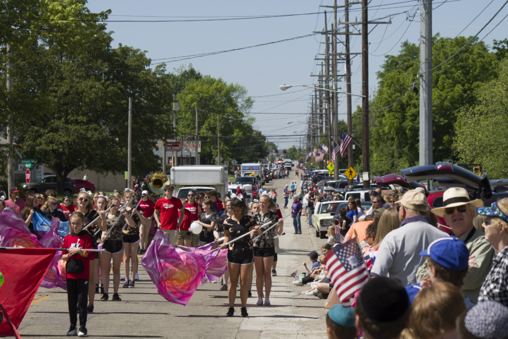 Shot of the Memorial Day parade