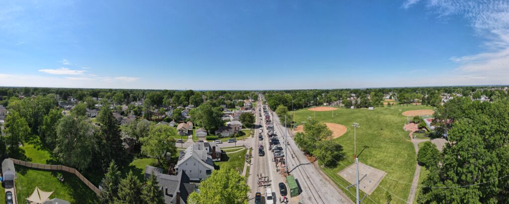 Wide Angle shot of the 2021 Deer Park Memorial Day Parade